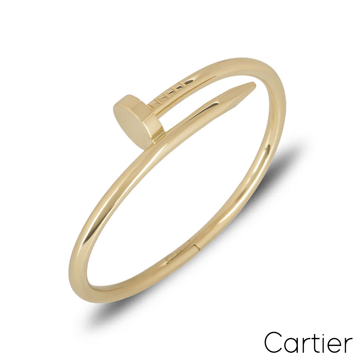 Cartier Yellow Gold Plain Just Un Clou Bracelet Size 19 B6048219
